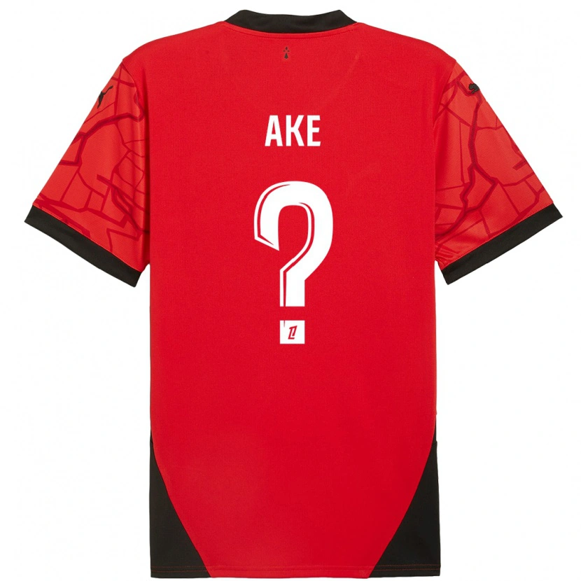 Danxen Dames Junior Ake #0 Rood Zwart Thuisshirt Thuistenue 2024/25 T-Shirt