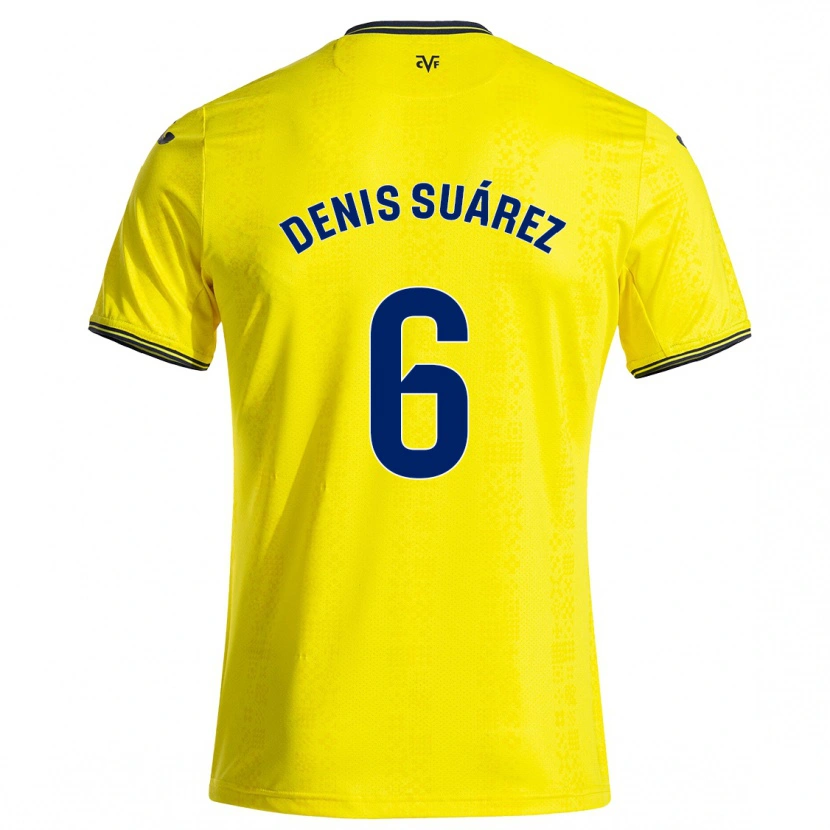 Danxen Dames Denis Suárez #6 Geel Zwart Thuisshirt Thuistenue 2024/25 T-Shirt