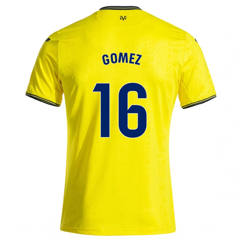 Danxen Dames Queralt Gómez #16 Geel Zwart Thuisshirt Thuistenue 2024/25 T-Shirt