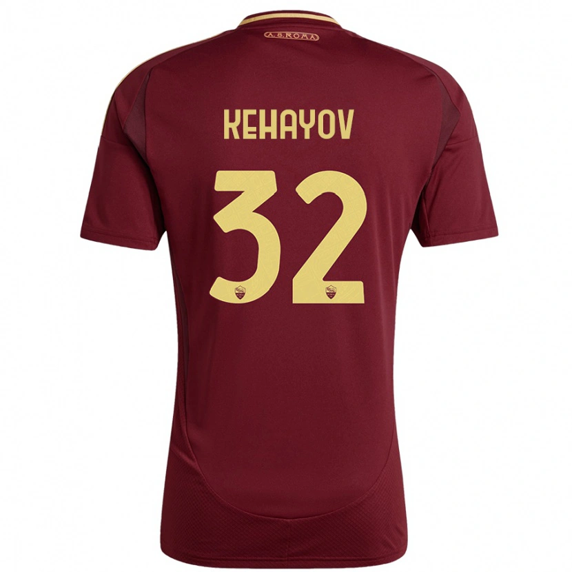 Danxen Dames Atanas Kehayov #32 Rood Bruin Goud Thuisshirt Thuistenue 2024/25 T-Shirt