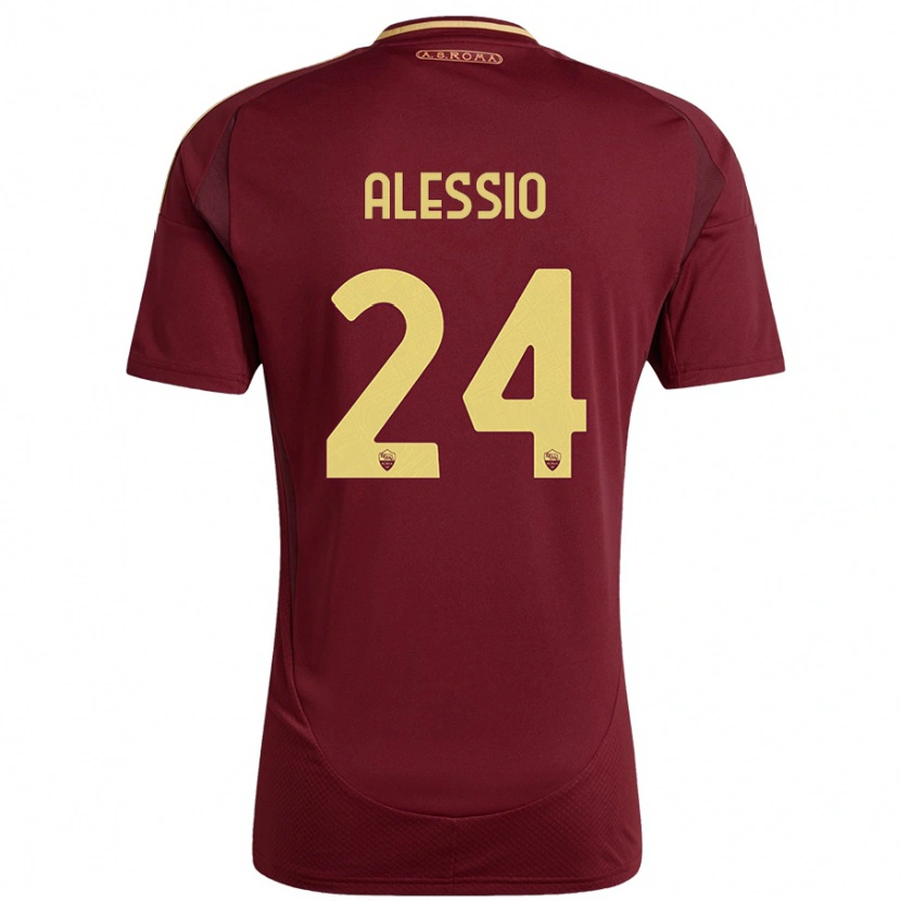 Danxen Dames Filippo Alessio #24 Rood Bruin Goud Thuisshirt Thuistenue 2024/25 T-Shirt