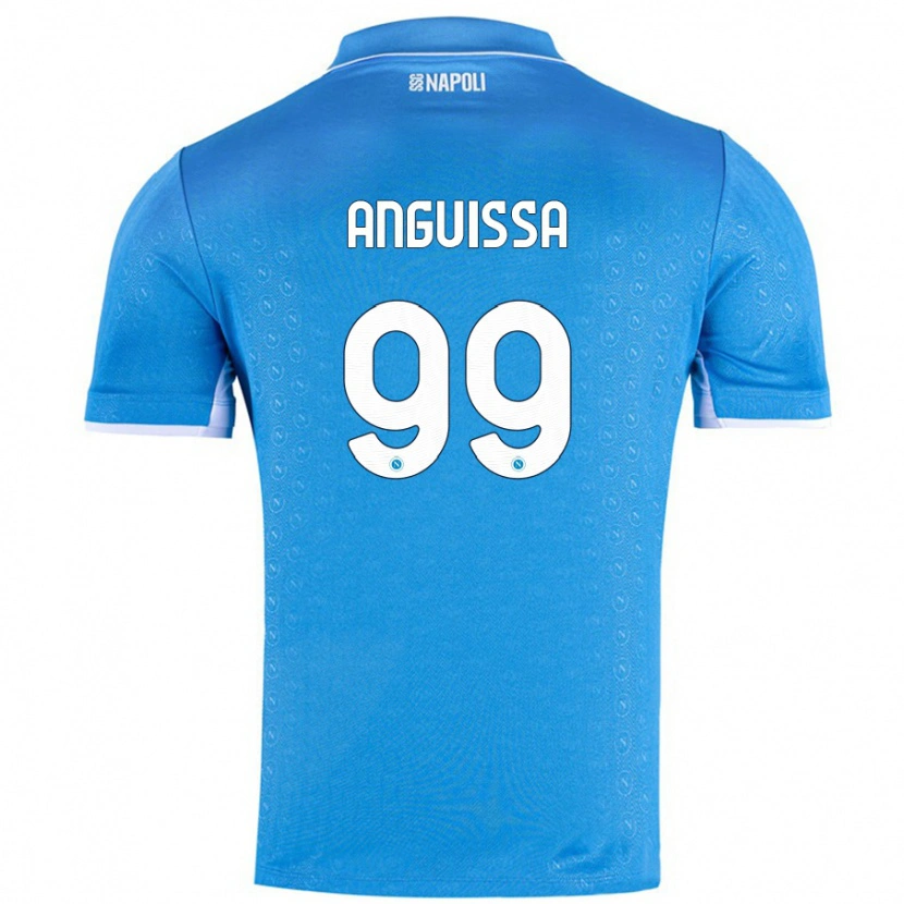Danxen Dames Frank Anguissa #99 Hemelsblauw Thuisshirt Thuistenue 2024/25 T-Shirt