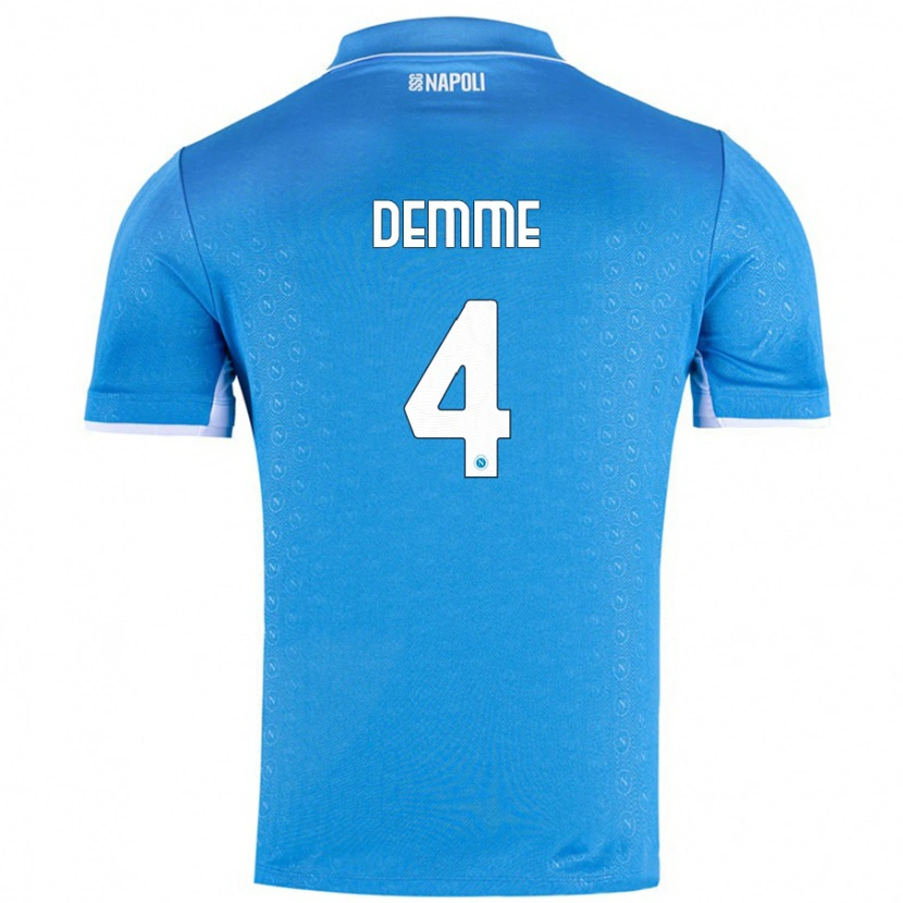 Danxen Dames Diego Demme #4 Hemelsblauw Thuisshirt Thuistenue 2024/25 T-Shirt