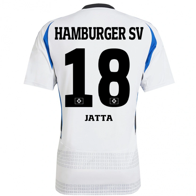 Danxen Dames Bakery Jatta #18 Wit Blauw Thuisshirt Thuistenue 2024/25 T-Shirt