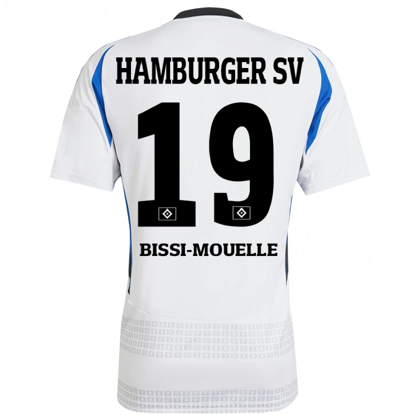 Danxen Dames Jason Bissi-Mouelle #19 Wit Blauw Thuisshirt Thuistenue 2024/25 T-Shirt