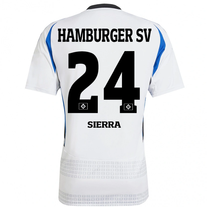 Danxen Dames Almudena Sierra #24 Wit Blauw Thuisshirt Thuistenue 2024/25 T-Shirt