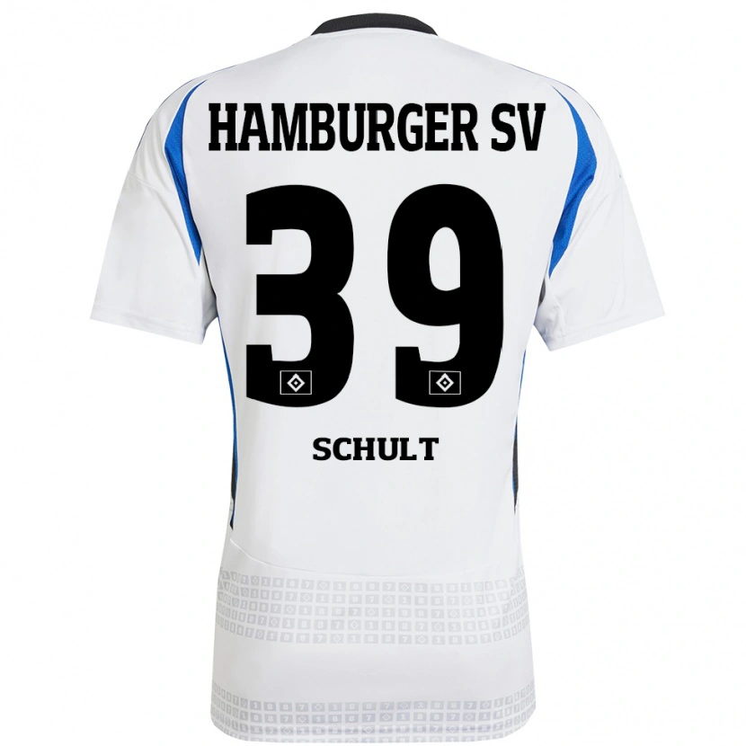 Danxen Dames Almuth Schult #39 Wit Blauw Thuisshirt Thuistenue 2024/25 T-Shirt
