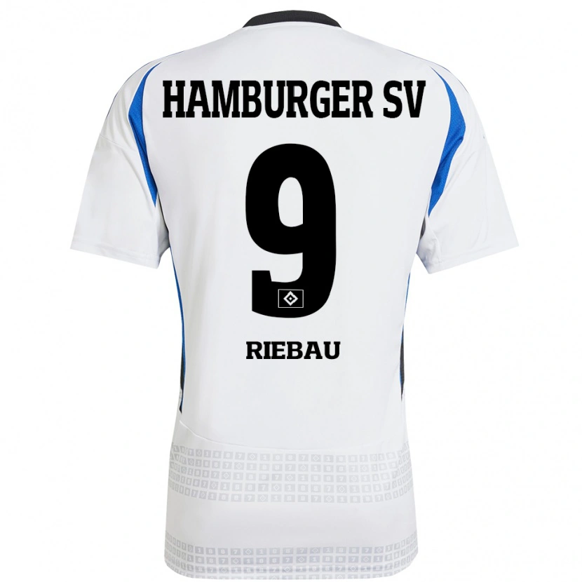 Danxen Dames Henry Riebau #9 Wit Blauw Thuisshirt Thuistenue 2024/25 T-Shirt
