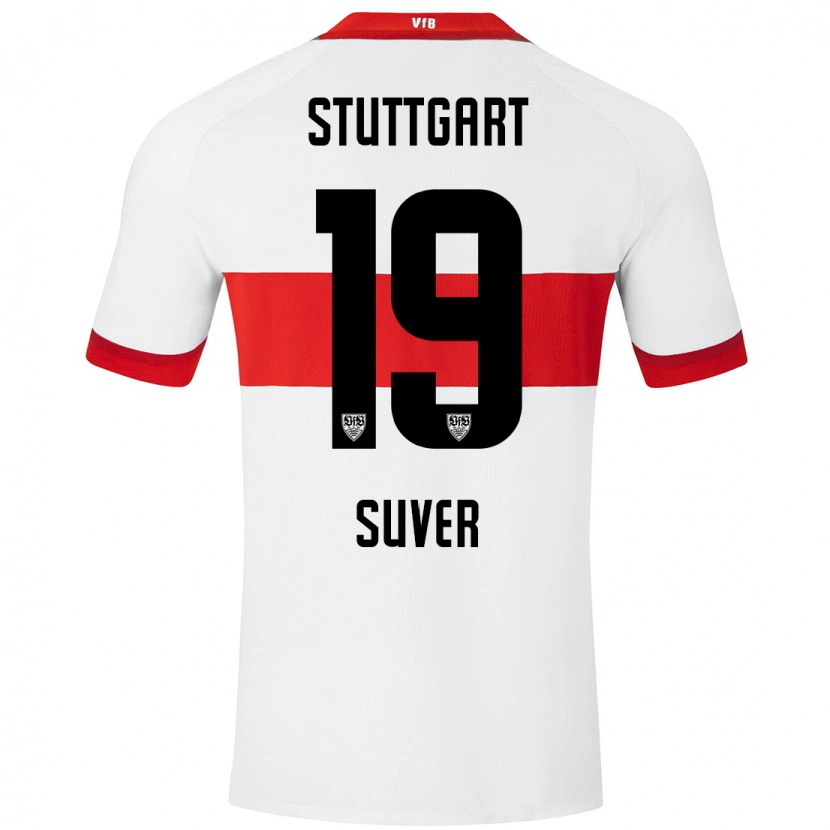 Danxen Dames Jakov Suver #19 Wit Rood Thuisshirt Thuistenue 2024/25 T-Shirt