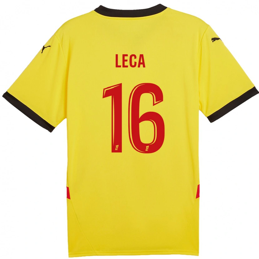 Danxen Dames Jean-Louis Leca #16 Geel Rood Thuisshirt Thuistenue 2024/25 T-Shirt