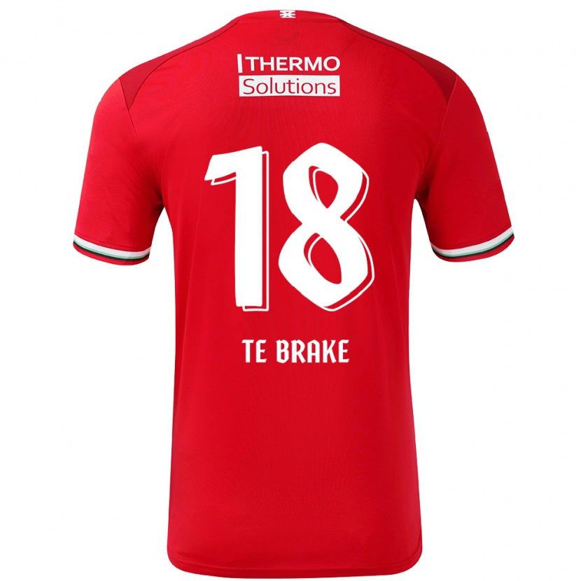 Danxen Dames Sophie Te Brake #18 Rood Wit Thuisshirt Thuistenue 2024/25 T-Shirt