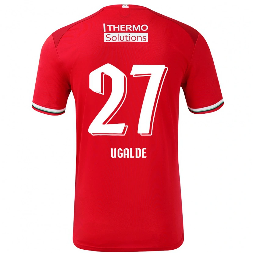 Danxen Dames Manfred Ugalde #27 Rood Wit Thuisshirt Thuistenue 2024/25 T-Shirt