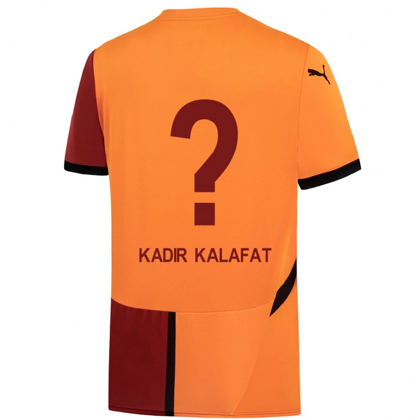 Danxen Dames İsmail Kadir Kalafat #0 Geel Rood Thuisshirt Thuistenue 2024/25 T-Shirt