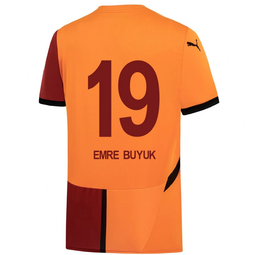 Danxen Dames Enes Emre Büyük #19 Geel Rood Thuisshirt Thuistenue 2024/25 T-Shirt