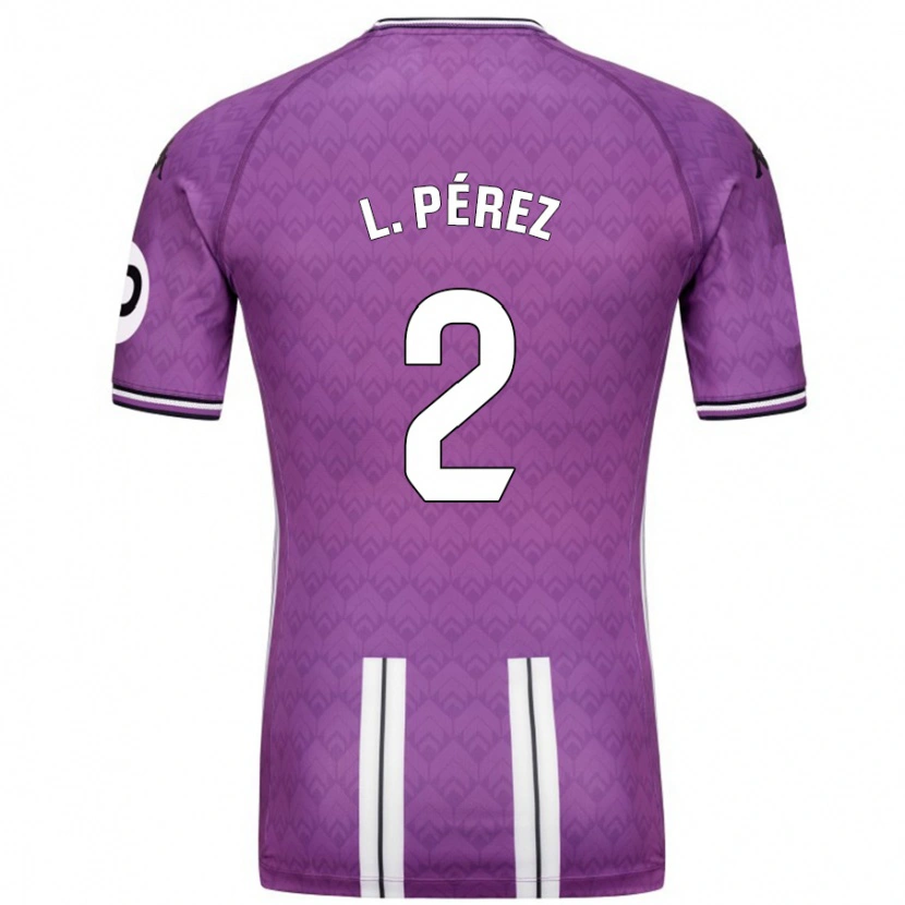 Danxen Dames Luis Pérez #2 Paars Wit Thuisshirt Thuistenue 2024/25 T-Shirt