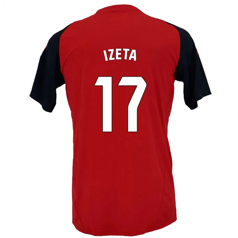 Danxen Dames Urko Izeta #17 Rood Zwart Thuisshirt Thuistenue 2024/25 T-Shirt