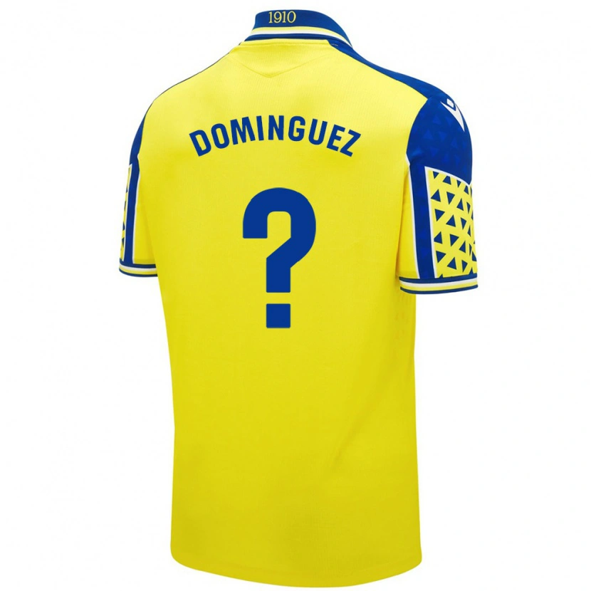 Danxen Dames Rubén Domínguez #0 Geel Blauw Thuisshirt Thuistenue 2024/25 T-Shirt