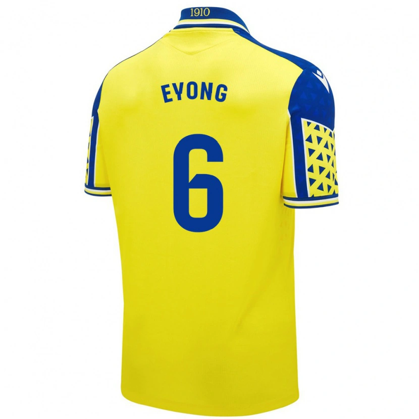 Danxen Dames Etta Eyong #6 Geel Blauw Thuisshirt Thuistenue 2024/25 T-Shirt