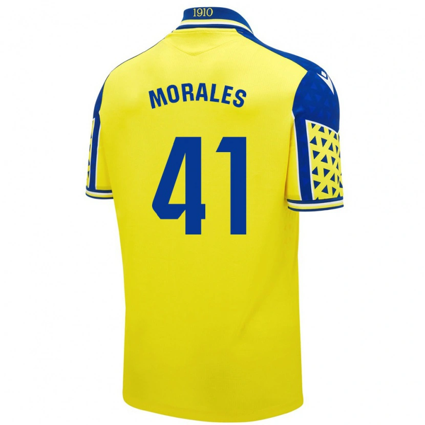 Danxen Dames Luis Morales #41 Geel Blauw Thuisshirt Thuistenue 2024/25 T-Shirt