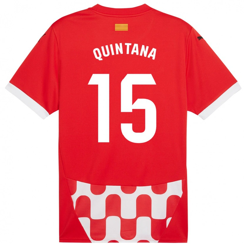 Danxen Dames Amru Quintana #15 Rood Wit Thuisshirt Thuistenue 2024/25 T-Shirt