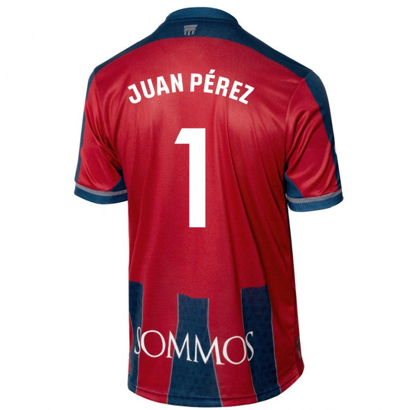 Danxen Dames Juan Pérez #1 Rood Blauw Thuisshirt Thuistenue 2024/25 T-Shirt