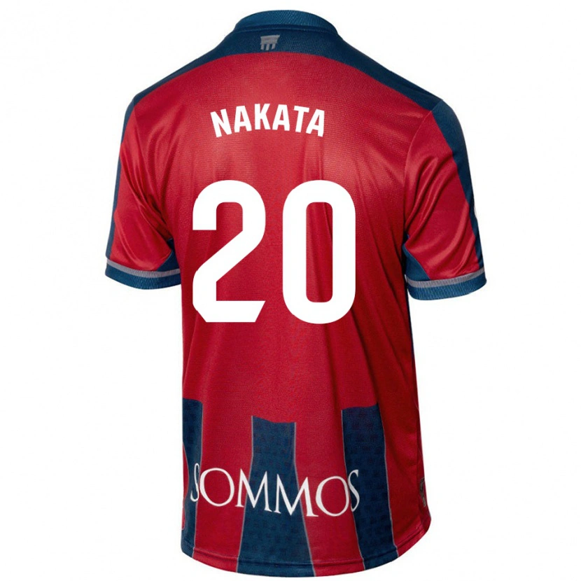 Danxen Dames Yuki Nakata #20 Rood Blauw Thuisshirt Thuistenue 2024/25 T-Shirt