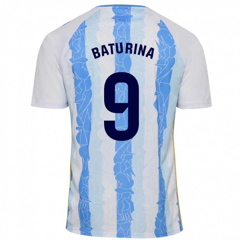 Danxen Dames Roko Baturina #9 Wit Blauw Thuisshirt Thuistenue 2024/25 T-Shirt