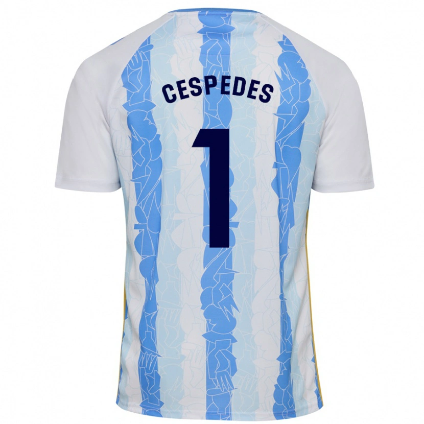 Danxen Dames Andrés Céspedes #1 Wit Blauw Thuisshirt Thuistenue 2024/25 T-Shirt