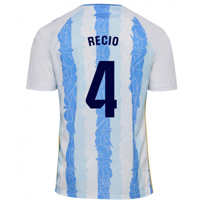 Danxen Dames Ángel Recio #4 Wit Blauw Thuisshirt Thuistenue 2024/25 T-Shirt