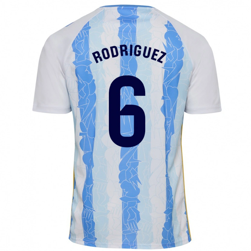 Danxen Dames Rafa Rodríguez #6 Wit Blauw Thuisshirt Thuistenue 2024/25 T-Shirt
