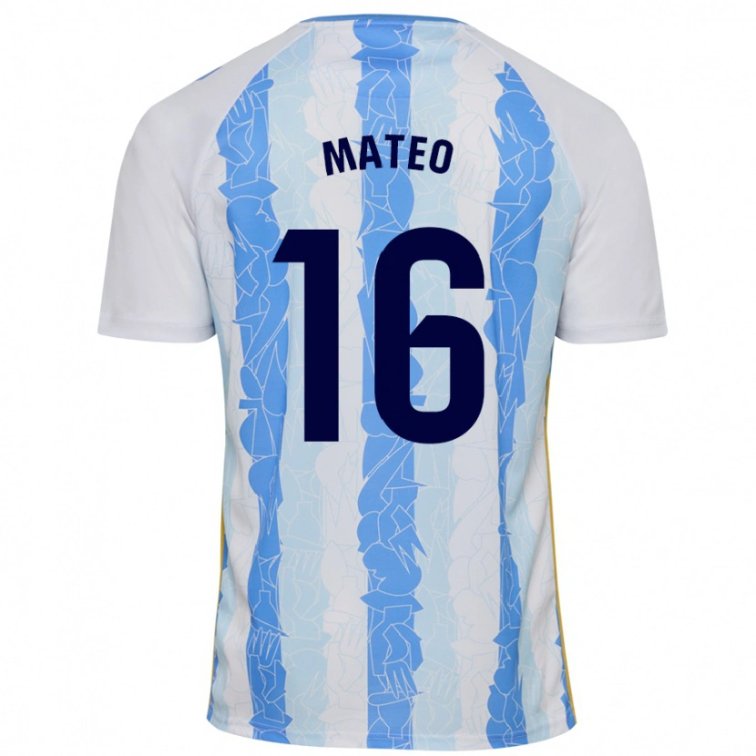 Danxen Dames Ángel Mateo #16 Wit Blauw Thuisshirt Thuistenue 2024/25 T-Shirt