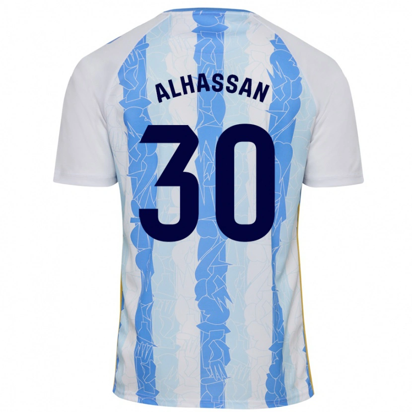 Danxen Dames Mubarak Alhassan #30 Wit Blauw Thuisshirt Thuistenue 2024/25 T-Shirt