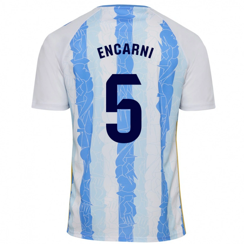 Danxen Dames Encarni #5 Wit Blauw Thuisshirt Thuistenue 2024/25 T-Shirt