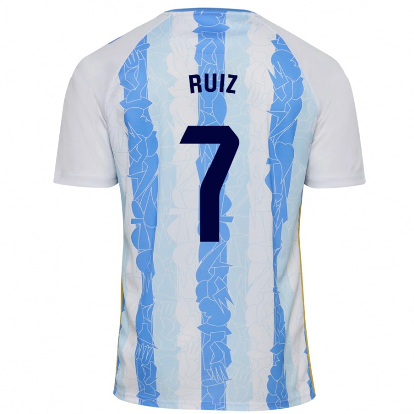 Danxen Dames María Ruiz #7 Wit Blauw Thuisshirt Thuistenue 2024/25 T-Shirt