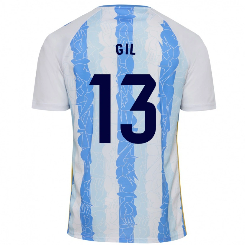 Danxen Dames Noelia Gil #13 Wit Blauw Thuisshirt Thuistenue 2024/25 T-Shirt