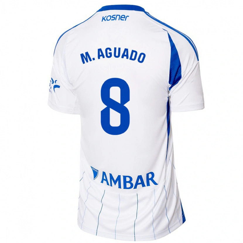 Danxen Dames Marc Aguado #8 Rood Wit Thuisshirt Thuistenue 2024/25 T-Shirt