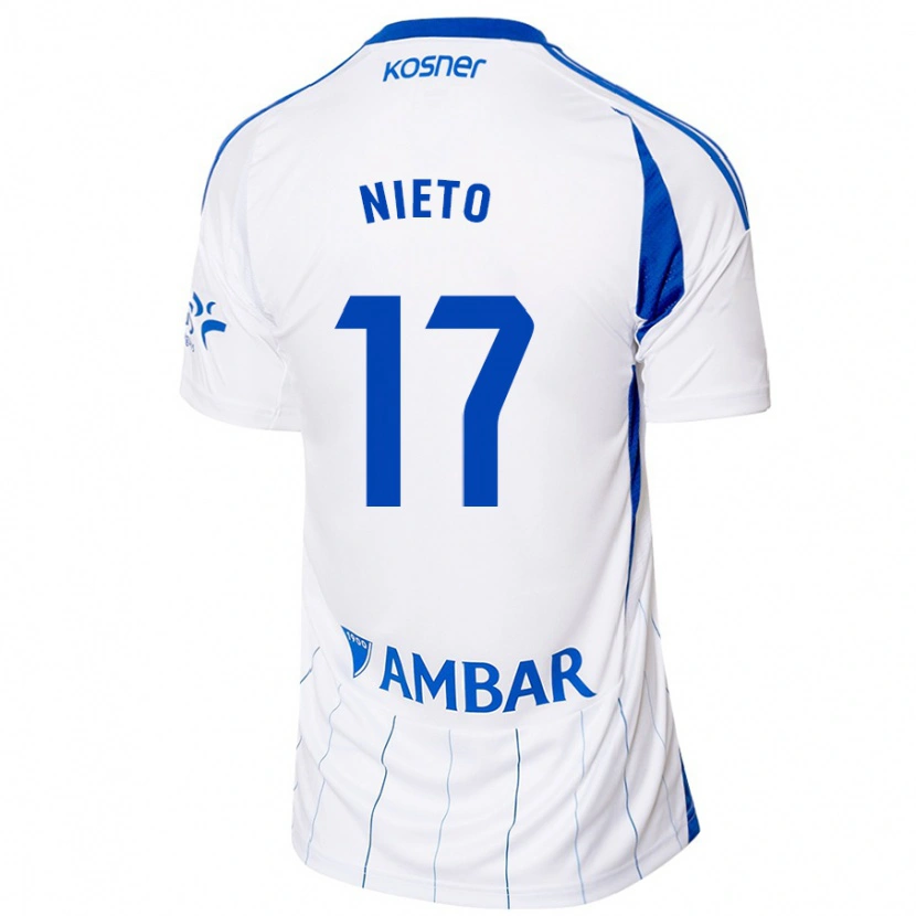 Danxen Dames Carlos Nieto #17 Rood Wit Thuisshirt Thuistenue 2024/25 T-Shirt