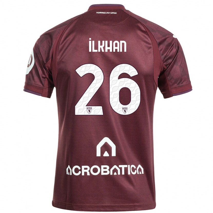 Danxen Dames Emirhan İlkhan #26 Kastanjebruin Wit Thuisshirt Thuistenue 2024/25 T-Shirt