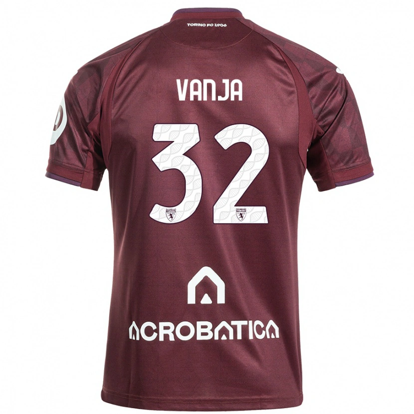 Danxen Dames Vanja Milinković-Savić #32 Kastanjebruin Wit Thuisshirt Thuistenue 2024/25 T-Shirt
