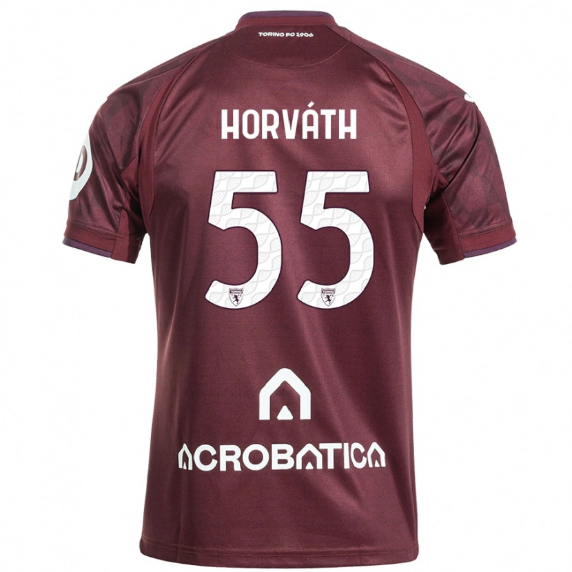 Danxen Dames Krisztofer Horváth #55 Kastanjebruin Wit Thuisshirt Thuistenue 2024/25 T-Shirt