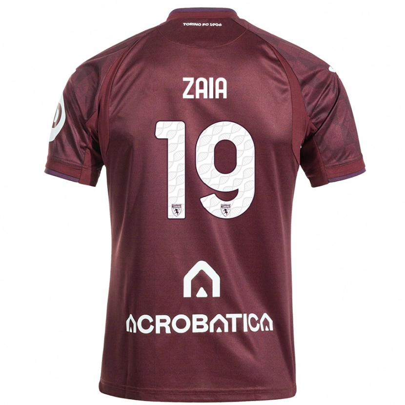 Danxen Dames Edoardo Zaia #19 Kastanjebruin Wit Thuisshirt Thuistenue 2024/25 T-Shirt