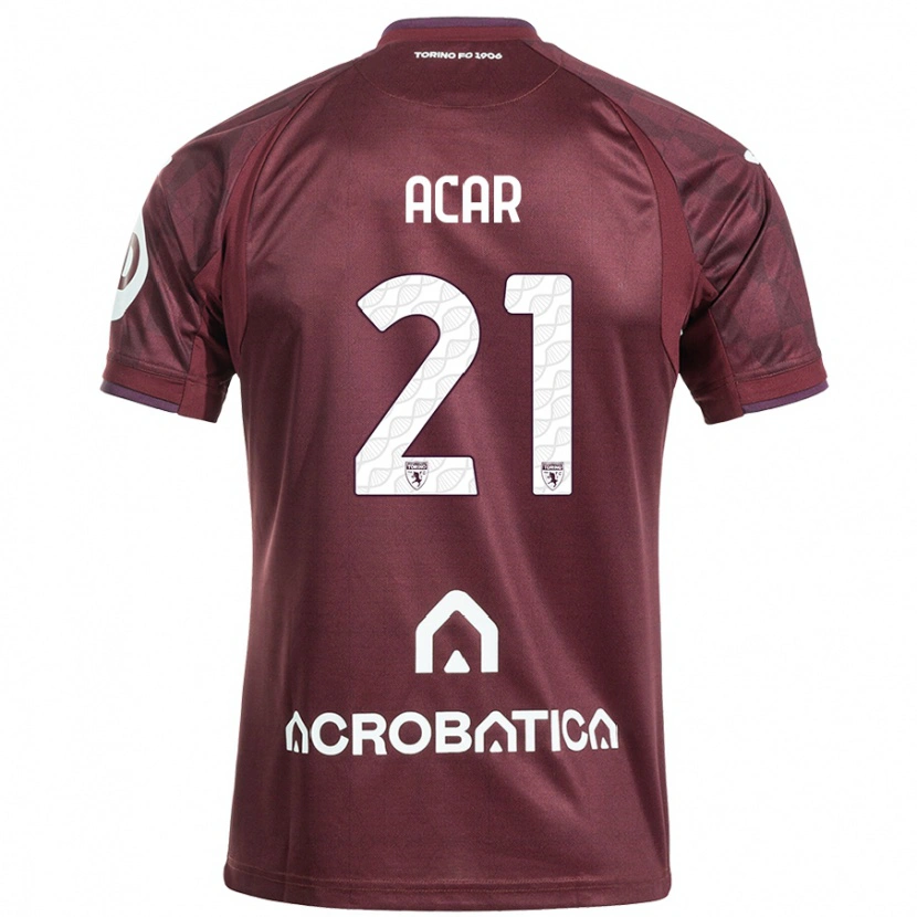 Danxen Dames Emirhan Acar #21 Kastanjebruin Wit Thuisshirt Thuistenue 2024/25 T-Shirt