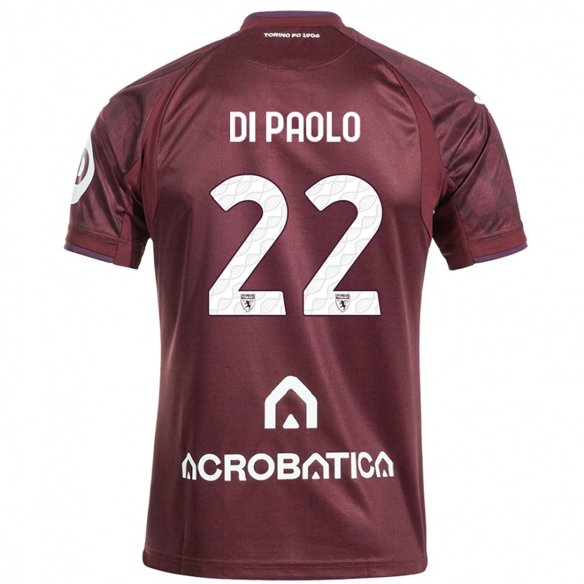 Danxen Dames Sebastiano Di Paolo #22 Kastanjebruin Wit Thuisshirt Thuistenue 2024/25 T-Shirt