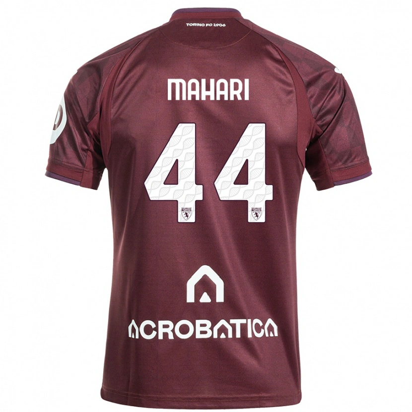 Danxen Dames Efdon Mahari #44 Kastanjebruin Wit Thuisshirt Thuistenue 2024/25 T-Shirt