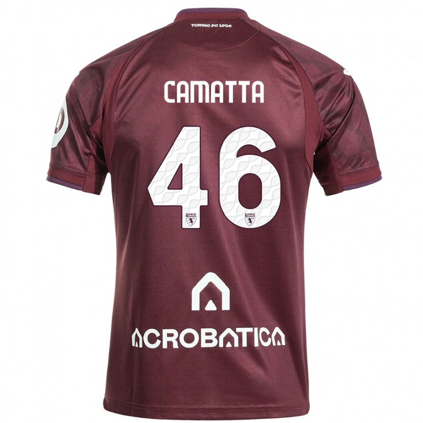 Danxen Dames Alessandro Camatta #46 Kastanjebruin Wit Thuisshirt Thuistenue 2024/25 T-Shirt