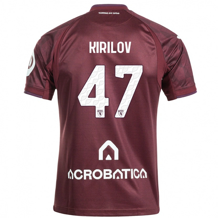 Danxen Dames Martin Kirilov #47 Kastanjebruin Wit Thuisshirt Thuistenue 2024/25 T-Shirt
