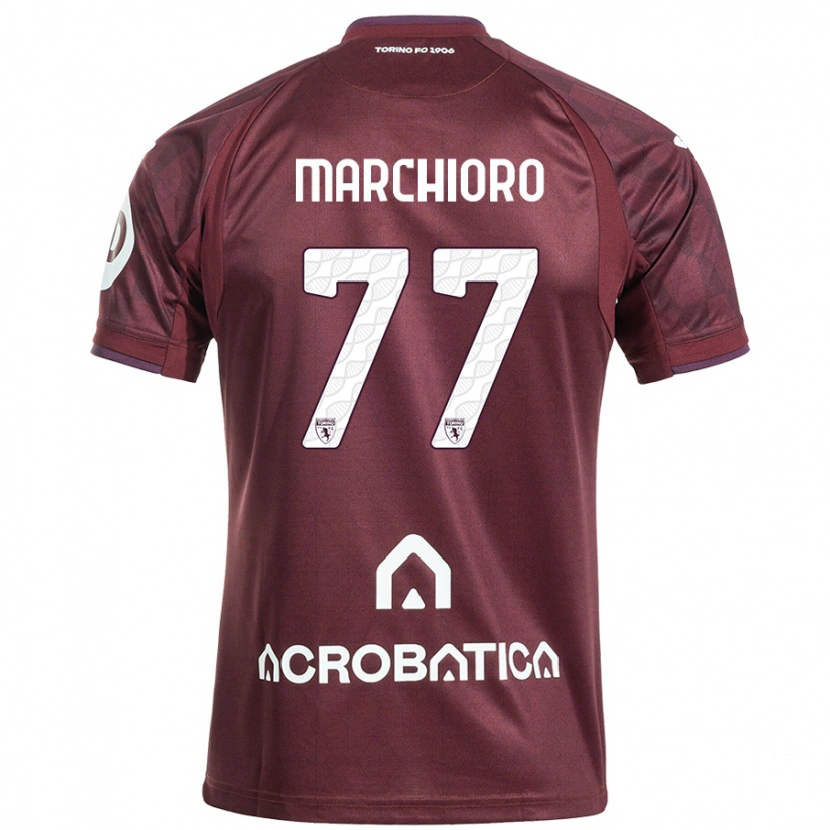 Danxen Dames Raffaele Marchioro #77 Kastanjebruin Wit Thuisshirt Thuistenue 2024/25 T-Shirt