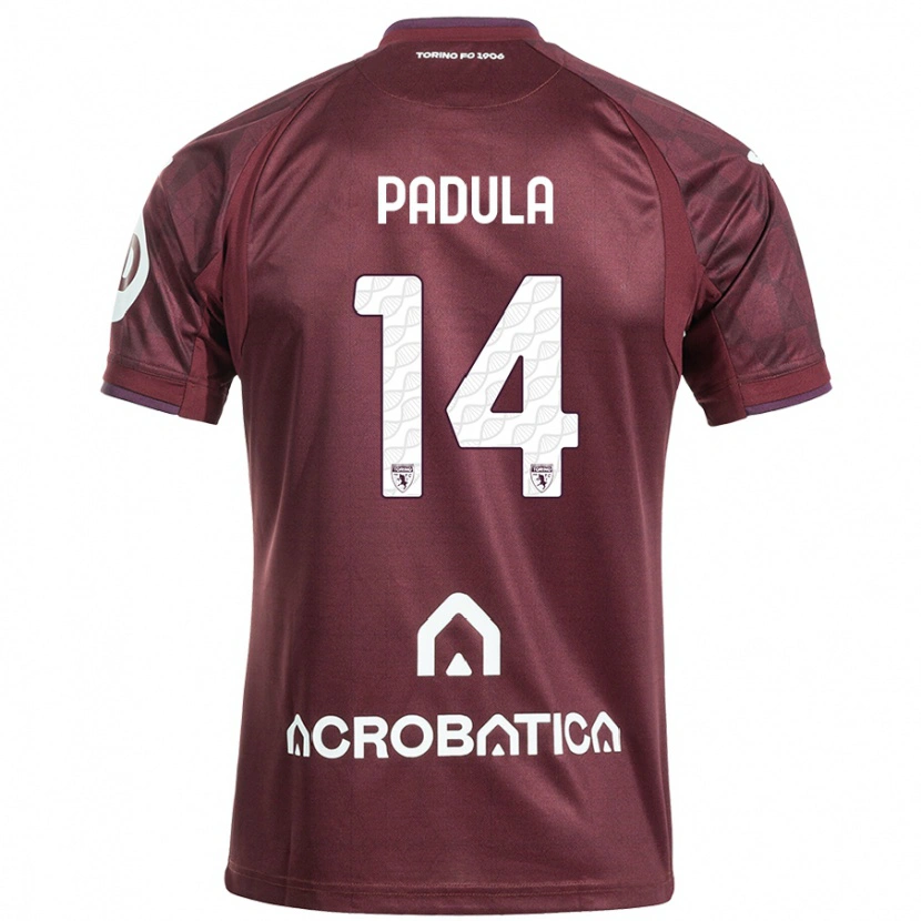 Danxen Dames Cristian Padula #14 Kastanjebruin Wit Thuisshirt Thuistenue 2024/25 T-Shirt