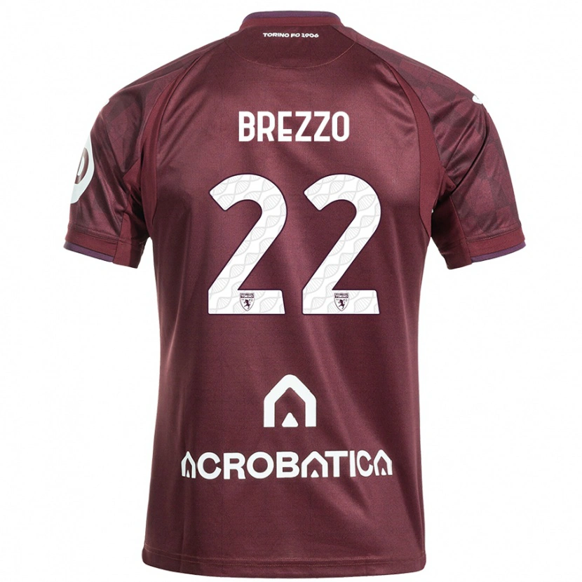 Danxen Dames Matteo Brezzo #22 Kastanjebruin Wit Thuisshirt Thuistenue 2024/25 T-Shirt