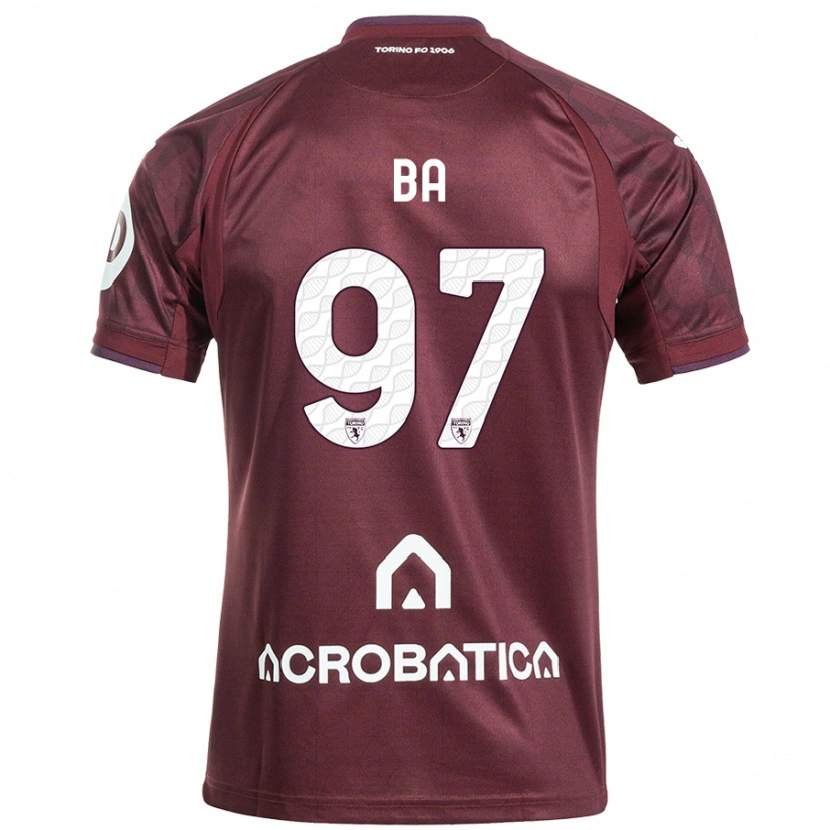 Danxen Dames El-Hadji Ba #97 Kastanjebruin Wit Thuisshirt Thuistenue 2024/25 T-Shirt